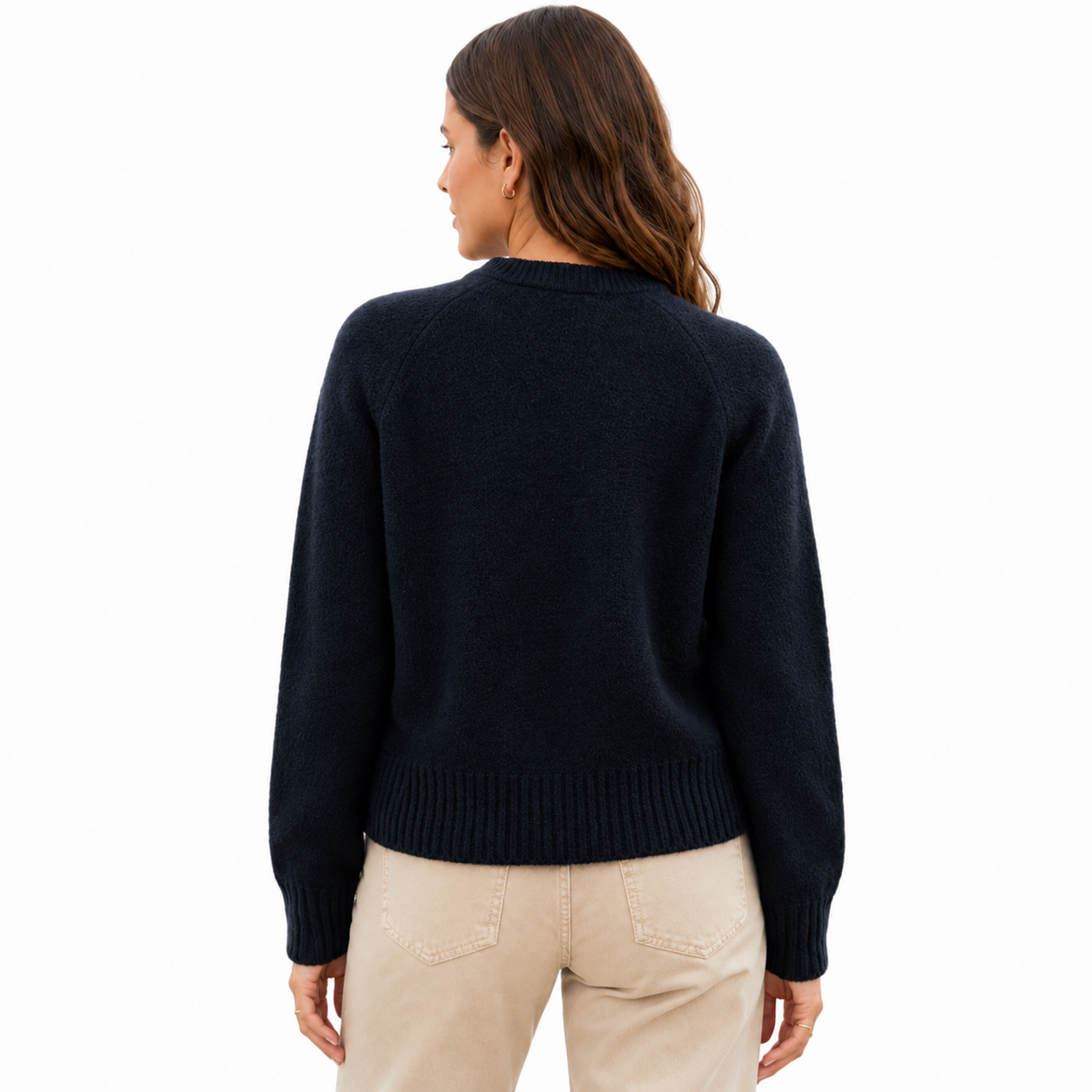 Women Black Button Up Knitted Cardigan